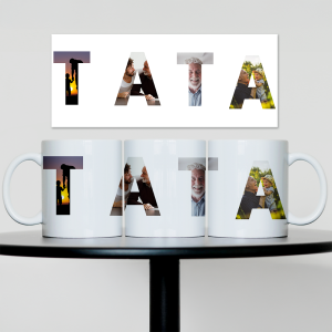Cana Personalizată Tata cu 4 Fotografii