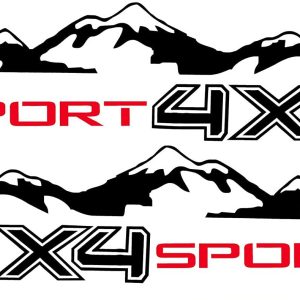 Set 2 Bucati Sticker 4x4 Sport
