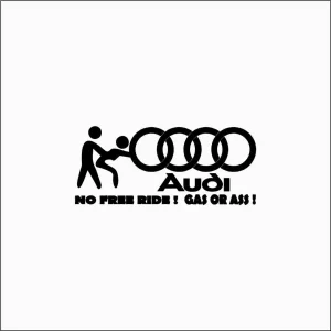 Sticker Auto Audi No Free Rides