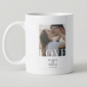 Cana Personalizata Cuplu 1 Poza + Nume