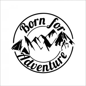 Sticker Auto Born for Adventure