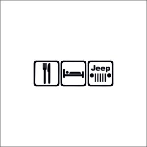 Sticker Auto Eat, Sleep, Jeep