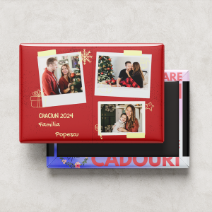 Magnet de Crăciun cu 3 Poze și Mesaj
