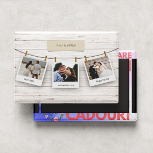 Magnet cu 3 Fotografii Cuplu (Povestea Noastră)