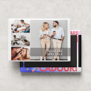 Magnet Personalizat cu 4 Fotografii și Text