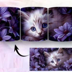 Cana Personalizata Pisica Alba 2