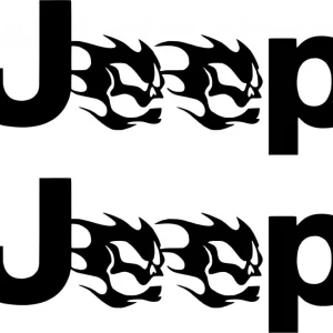 Set 2 Bucati Sticker Auto Jeep