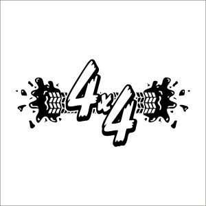 Sticker Auto Off-Road 4x4 Cauciucuri