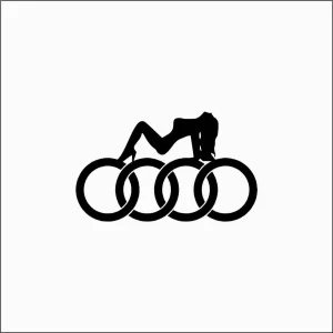 Sticker Auto Audi Femeie