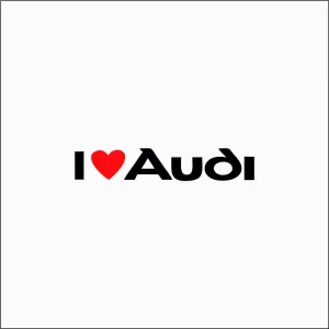 Sticker Auto I Love Audi