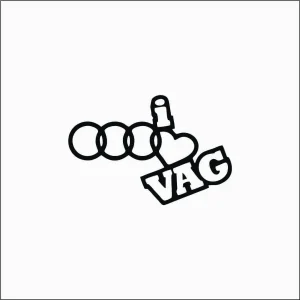 Sticker Auto Audi I Love VAG