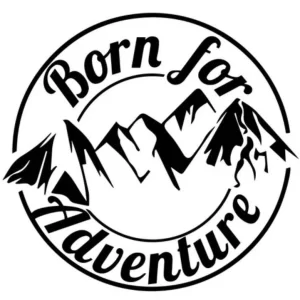 Sticker Auto Born for Adventure