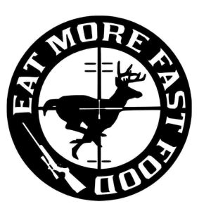 Sticker Auto Vanatoare Cerb Eat Fast Food