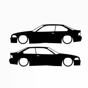 Sticker Auto BMW E36 Set de 2